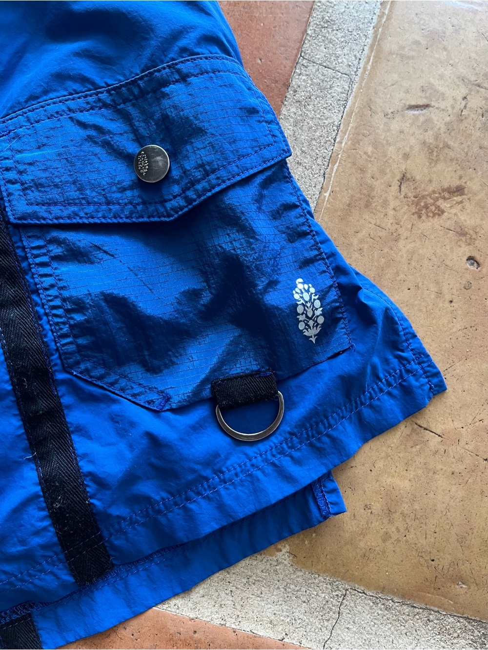 Free People Movement Blue Cargo Hiking Drawstring Shorts - Picture 4 of 8